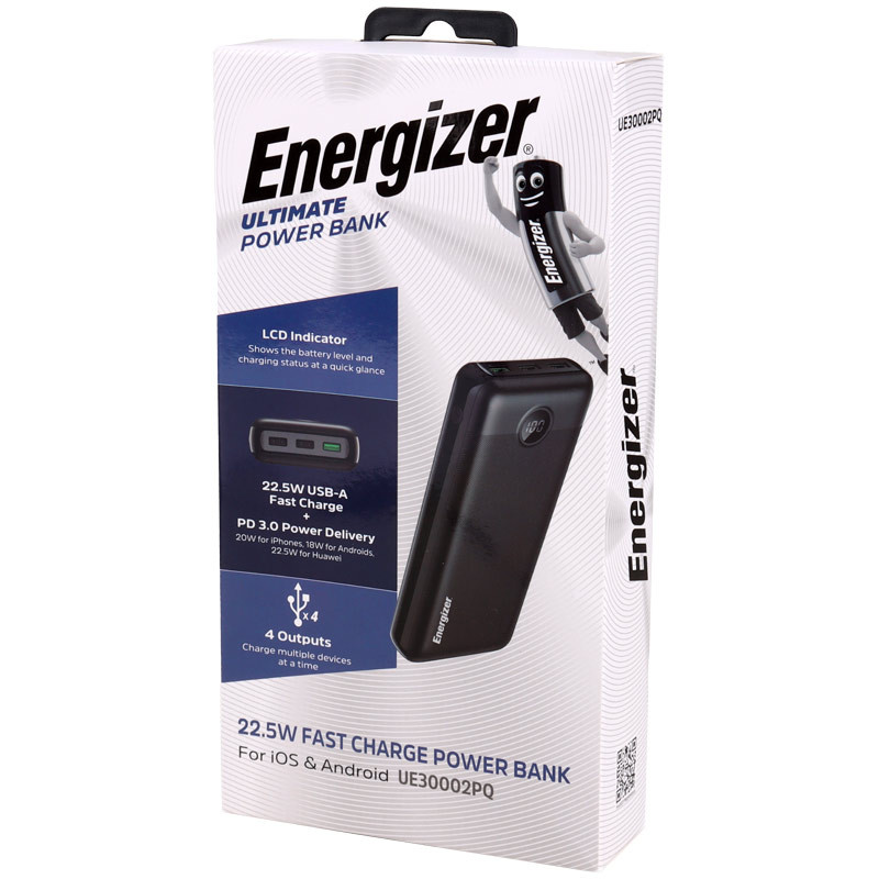 پاور بانک فست شارژ 30000 انرجایزر Energizer UE30002PQ 22.5W