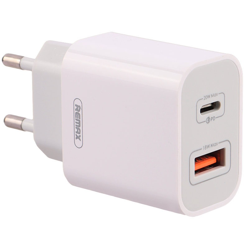 کلگی فست شارژ Remax RP-U68 2Port 3A PD3.0 QC 20W + کابل آیفونی