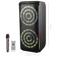 اسپیکر چمدانی رم و فلش خور KTS-1912 + میکروفون و ریموت کنترل