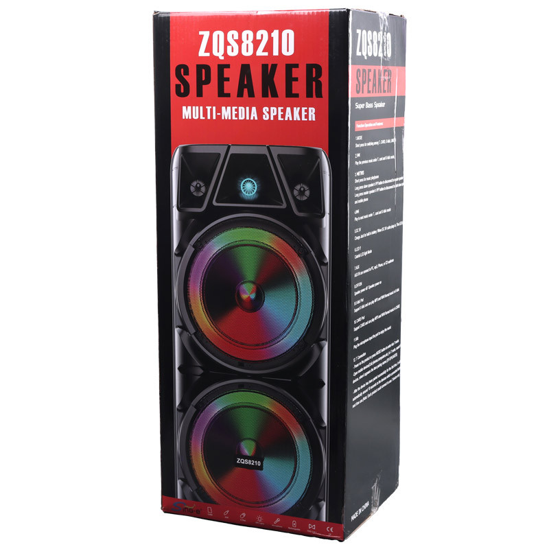 اسپیکر چمدانی بلوتوثی رم و فلش خور Sing-E ZQS8210 + میکروفون و ریموت کنترل