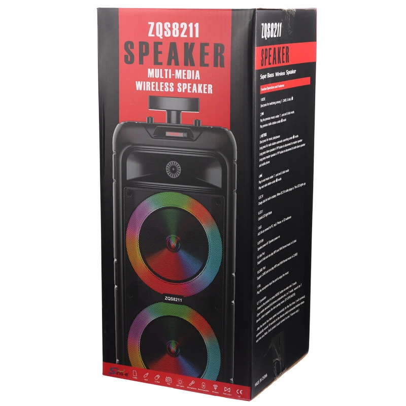 اسپیکر چمدانی بلوتوثی سینگ ای ZQS8211 + میکروفون و ریموت کنترل