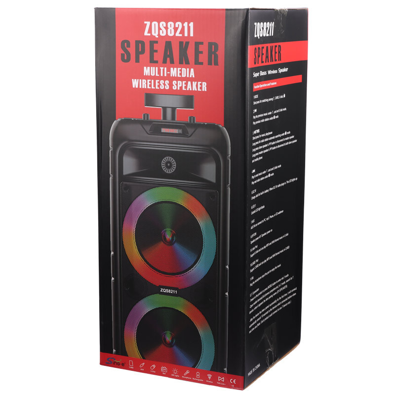 اسپیکر چمدانی بلوتوثی سینگ ای ZQS8211 + میکروفون و ریموت کنترل