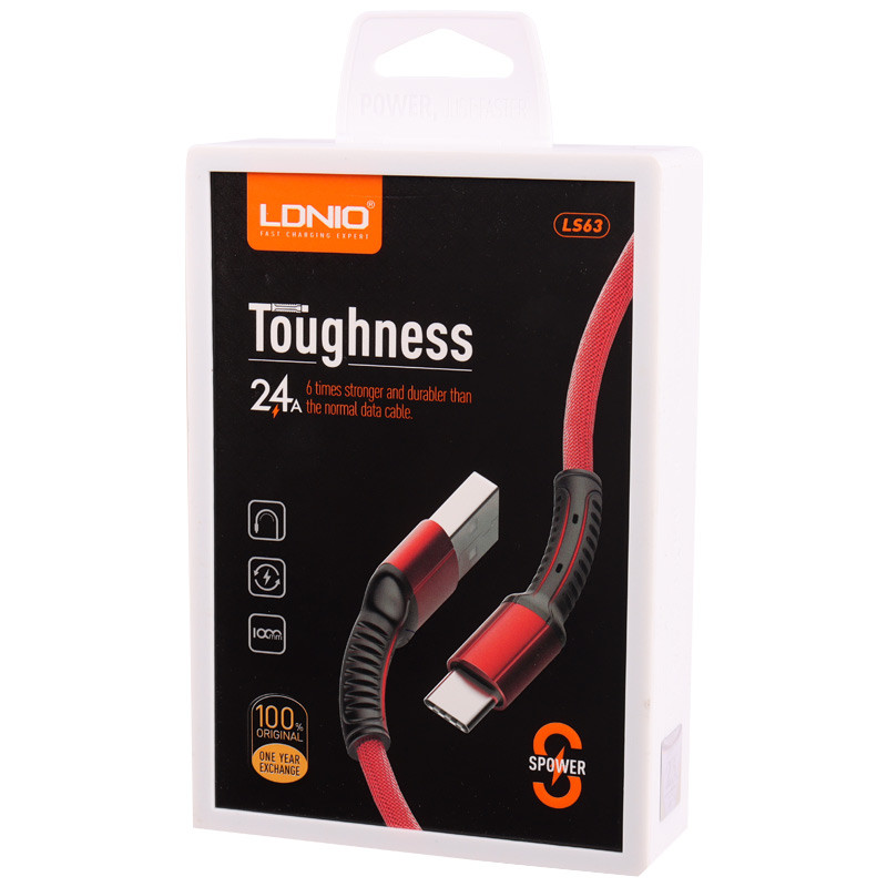 کابل تایپ سی فست شارژ Ldnio LS63 2.4A 1m