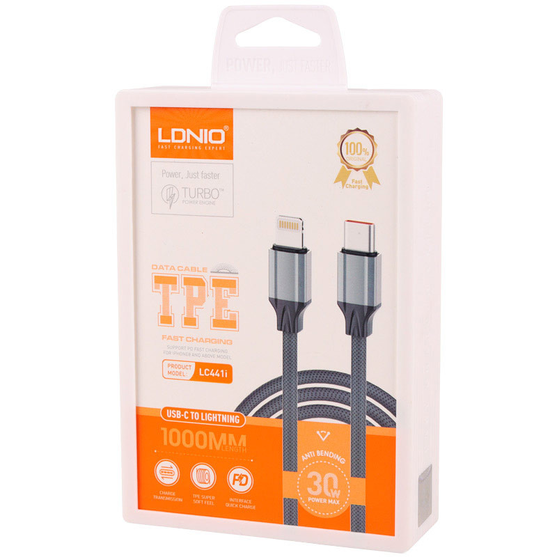 کابل تبدیل فست شارژ Ldnio LC441i Type-C To Lightning 30W PD 1m