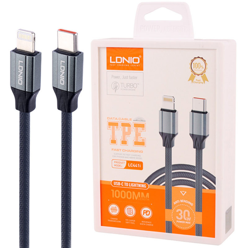کابل تبدیل فست شارژ Ldnio LC441i Type-C To Lightning 30W PD 1m