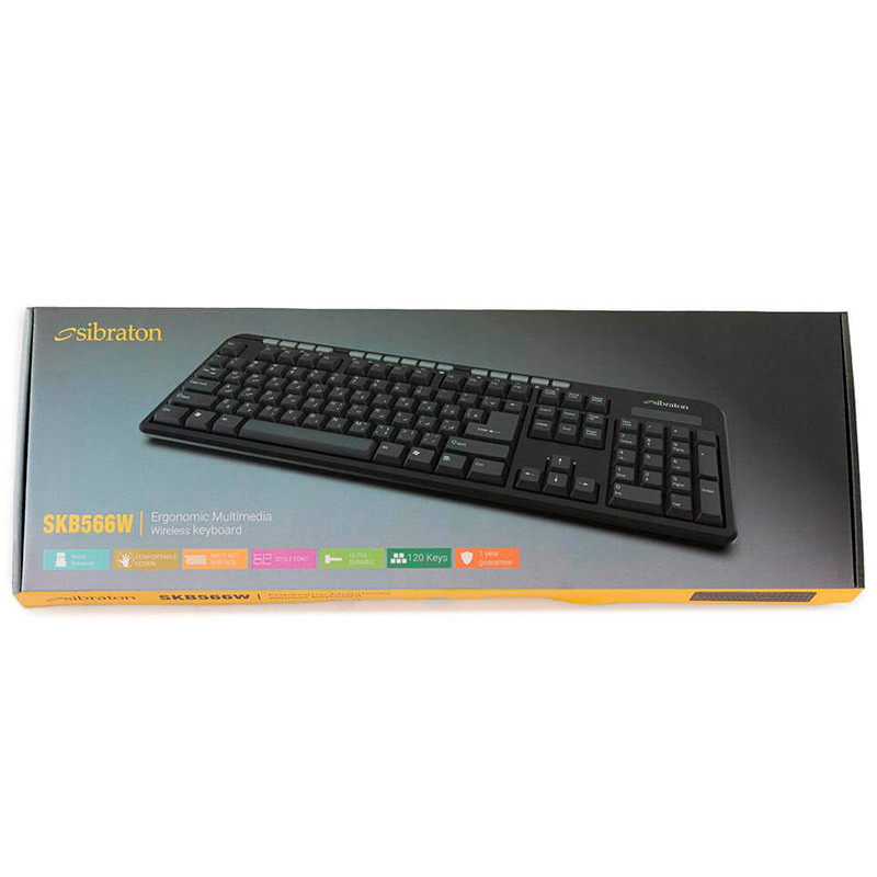 کیبورد بی سیم سیبراتون SKB566W