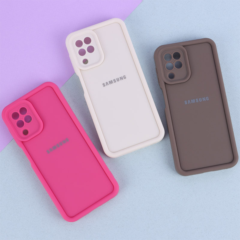 قاب سولید ساده رنگی محافظ لنزدار Samsung Galaxy A22 4G