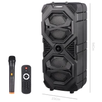 اسپیکر چمدانی بلوتوثی رم و فلش خور Sing-E ZQS8212 + میکروفون و ریموت کنترل