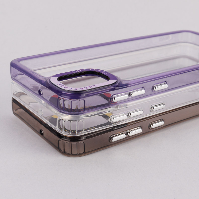 قاب PC پشت شفاف Lucky Case دور رنگی Samsung Galaxy A05