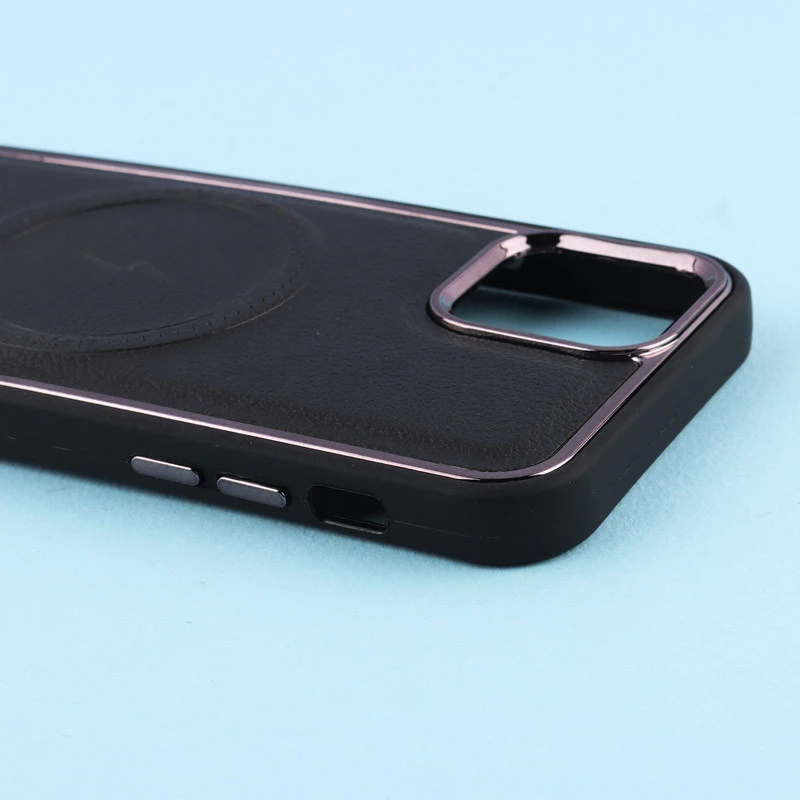 قاب چرمی مگ سیف متال ایرون iPhone 12 / 12 Pro