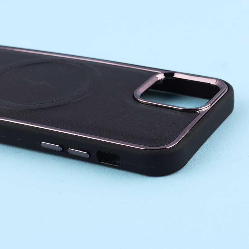 قاب چرمی مگ سیف متال ایرون iPhone 12 / 12 Pro