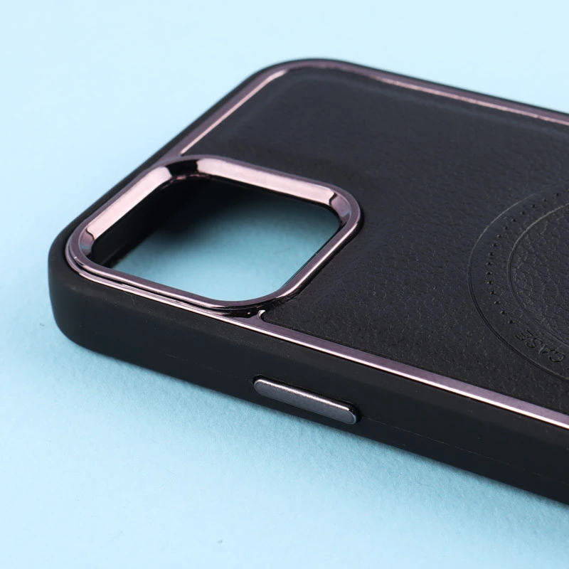 قاب چرمی مگ سیف متال ایرون iPhone 12 / 12 Pro