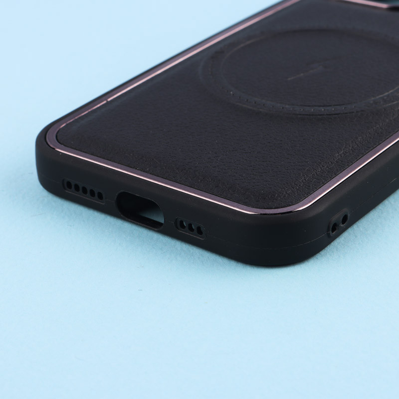 قاب چرمی مگ سیف متال ایرون iPhone 12 / 12 Pro