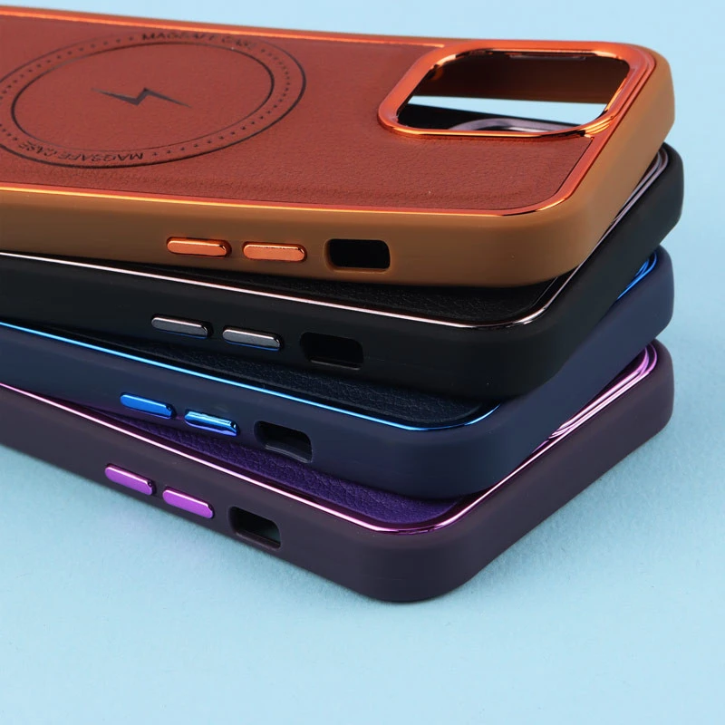 قاب چرمی مگ سیف آیفون iPhone 13 Pro متال ایرون