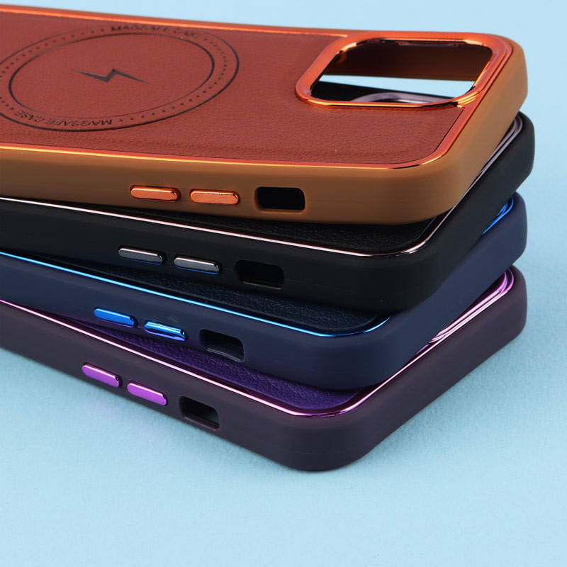 قاب چرمی مگ سیف آیفون iPhone 13 Pro متال ایرون