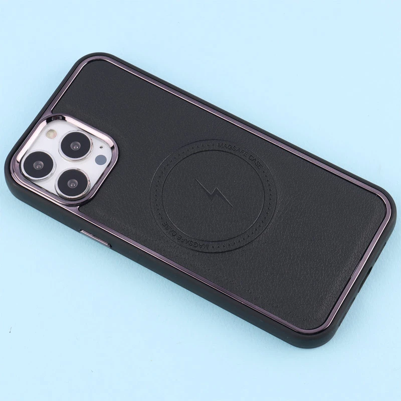 قاب چرمی مگ سیف متال ایرون iPhone 13 Pro Max