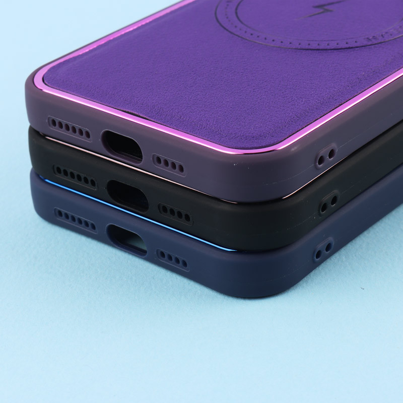 قاب چرمی مگ سیف متال ایرون iPhone 13 Pro Max