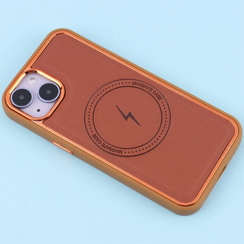 قاب چرمی مگ سیف متال ایرون iPhone 13 / 14