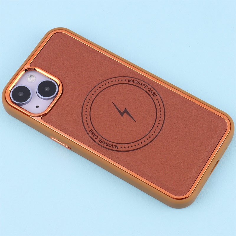 قاب چرمی مگ سیف متال ایرون iPhone 13 / 14
