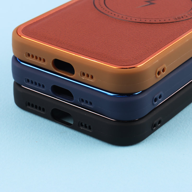 قاب چرمی مگ سیف متال ایرون iPhone 13 / 14