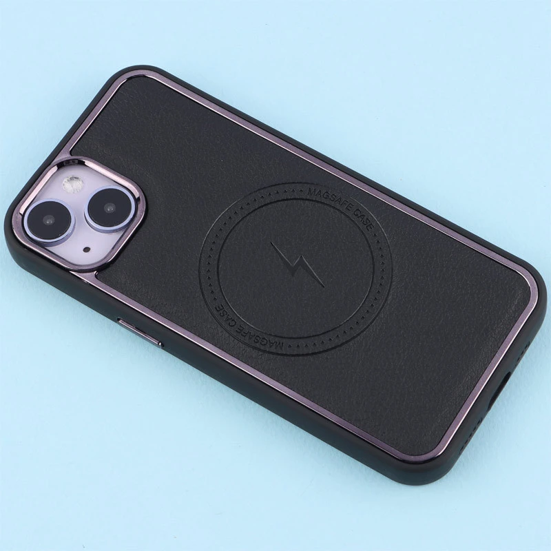 قاب چرمی مگ سیف متال ایرون iPhone 13 / 14