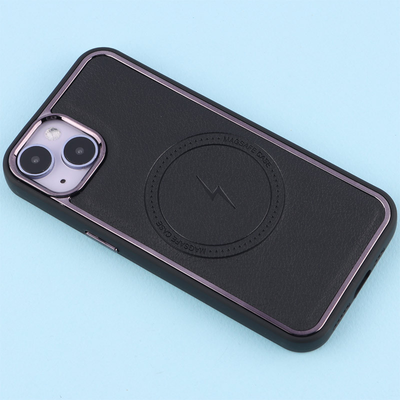 قاب چرمی مگ سیف متال ایرون iPhone 13 / 14