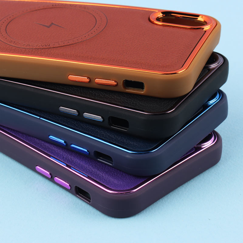 قاب چرمی مگ سیف متال ایرون iPhone X / XS