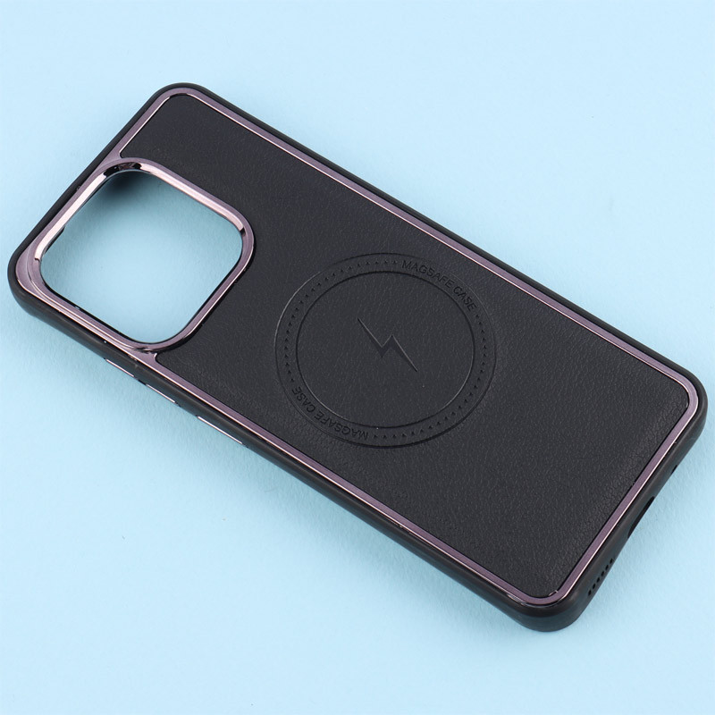 قاب چرمی مگ سیف شیائومی Redmi 12C متال ایرون
