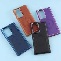 قاب چرمی مگ سیف سامسونگ Galaxy S23 Ultra متال ایرون