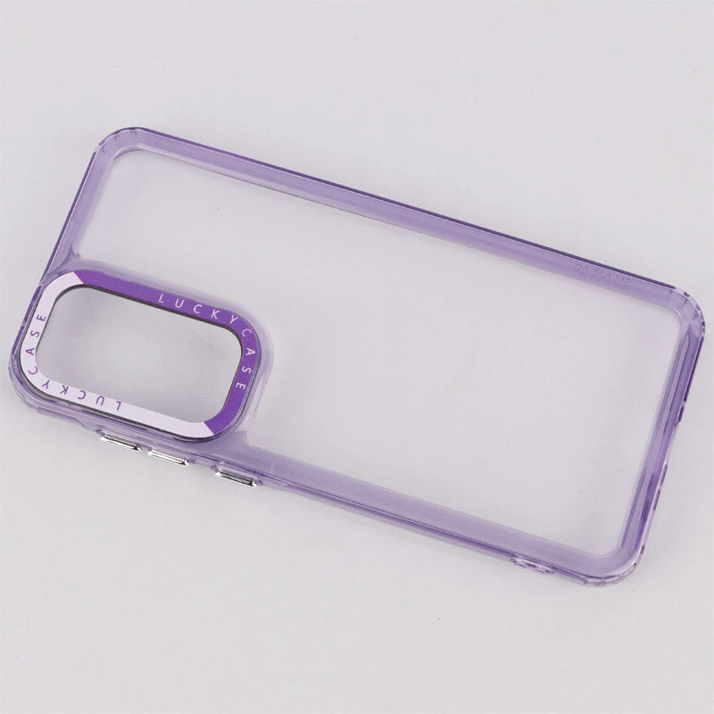 قاب PC پشت شفاف Lucky Case دور رنگی Samsung Galaxy A35