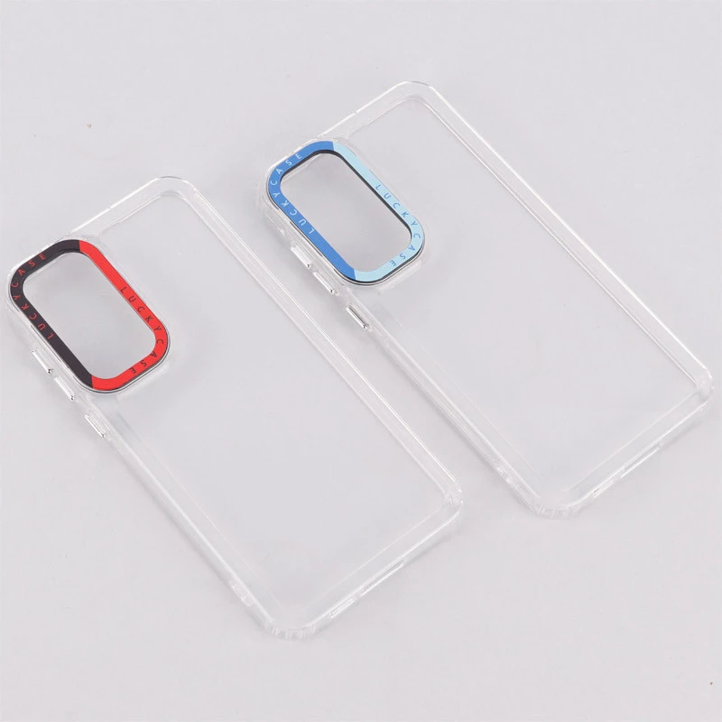 قاب PC پشت شفاف Lucky Case دور رنگی Samsung Galaxy A55