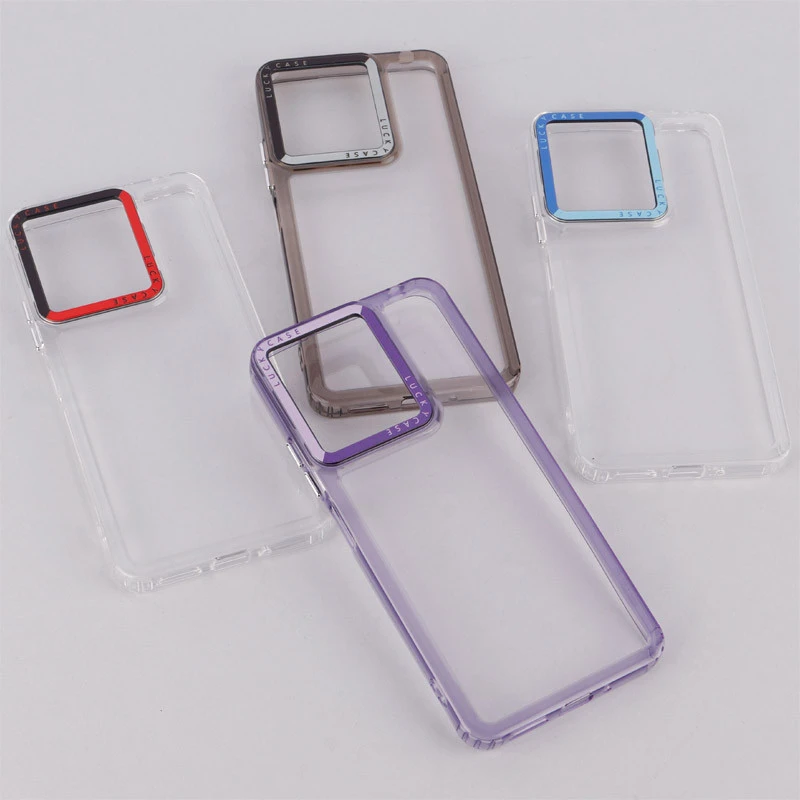 قاب PC پشت شفاف Lucky Case دور رنگی Xiaomi Redmi 13C / Poco C65