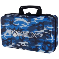 کیف کنسول بازی XBOX Series S طرح چریکی آبی سفید XBOX