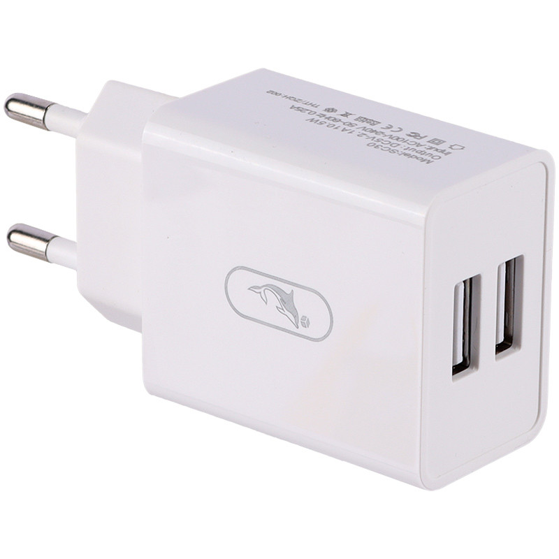 شارژر دیواری 10.5 وات اسکای دلفین SC30T 2.1A + کابل تایپ سی
