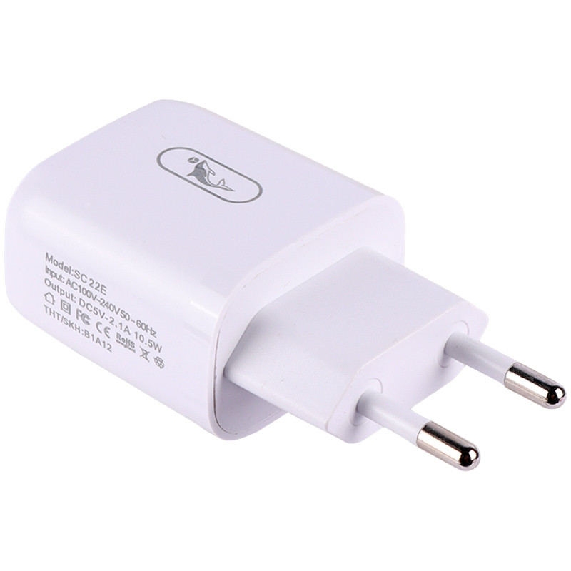 شارژر دیواری فست شارژ Sky Dolphin SC22ET 2.1A 10.5W + کابل تایپ سی