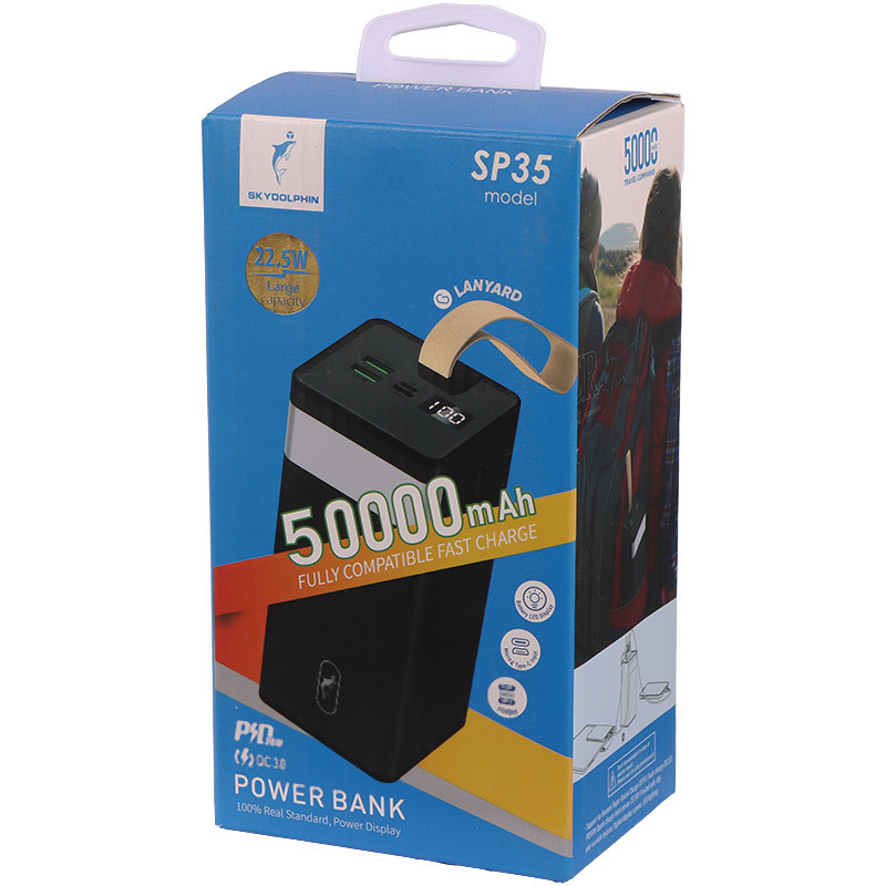 پاور بانک فست شارژ 50000 اسکای دلفین Sky Dolphin SP35 QC3.0 PD 22.5W