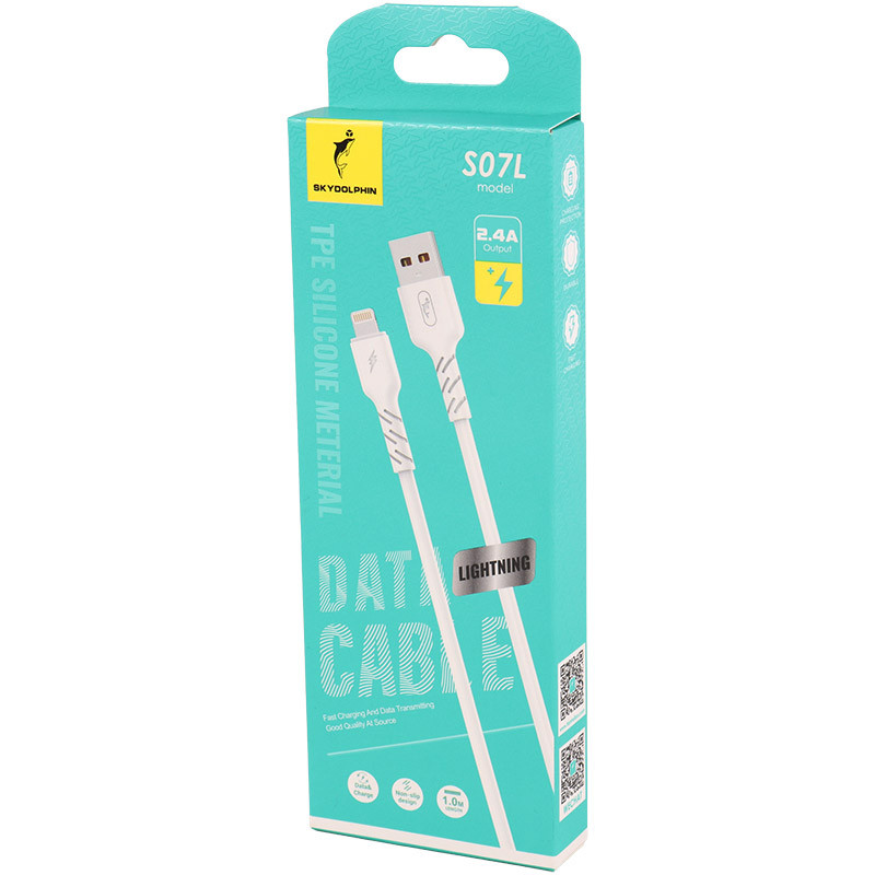 کابل آیفونی فست شارژ Sky Dolphin S07L 2.4A 1m