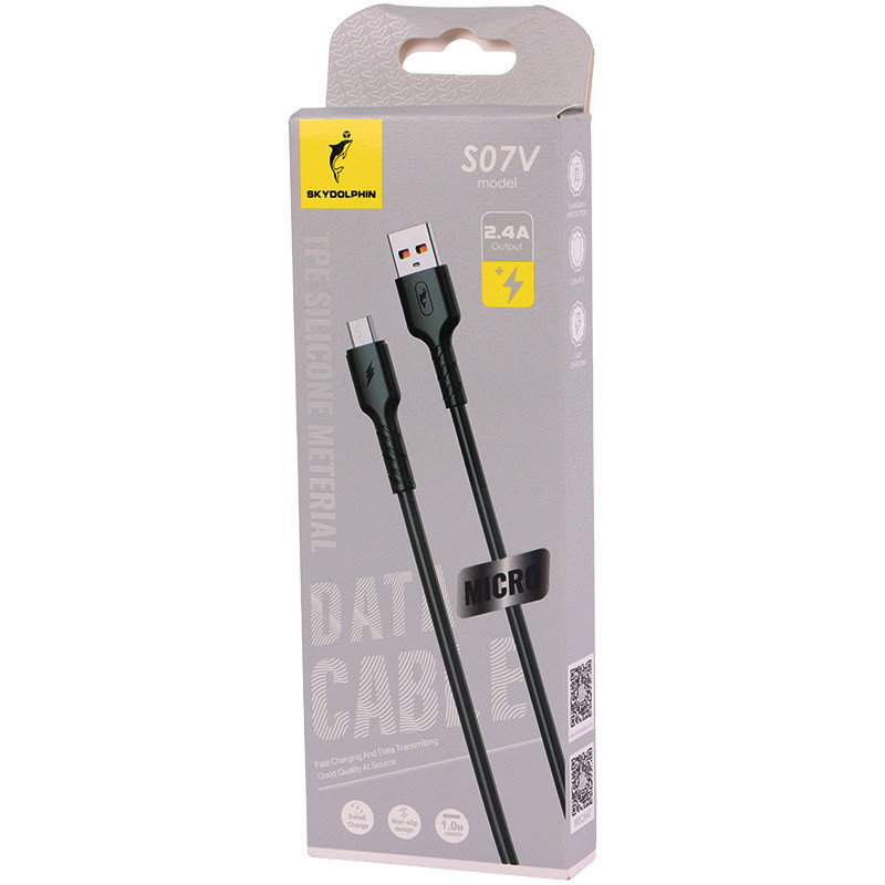 کابل میکرو یو اس بی فست شارژ Sky Dolphin S07V 2.4A 1m