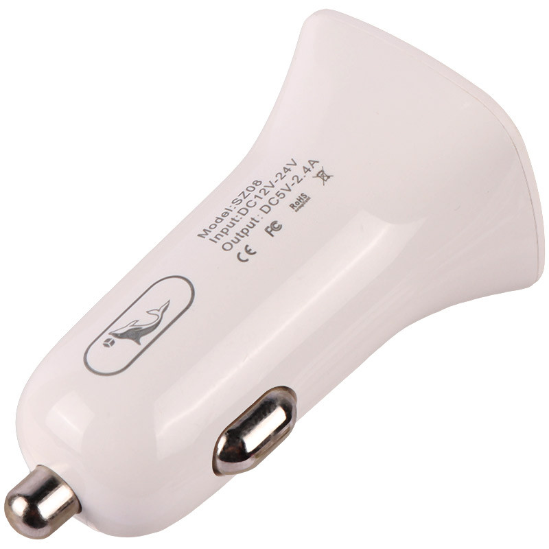 شارژر فندکی فست شارژ Sky Dolphin SZ08 2.4A 12W + کابل تایپ سی