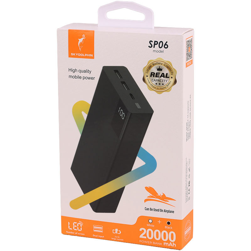 پاور بانک فست شارژ 20000 اسکای دلفین Sky Dolphin SP06 2.4A 12W