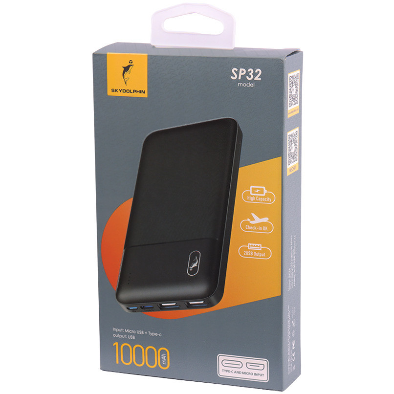 پاور بانک فست شارژ 10000 اسکای دلفین Sky Dolphin SP32 2.4A 12W