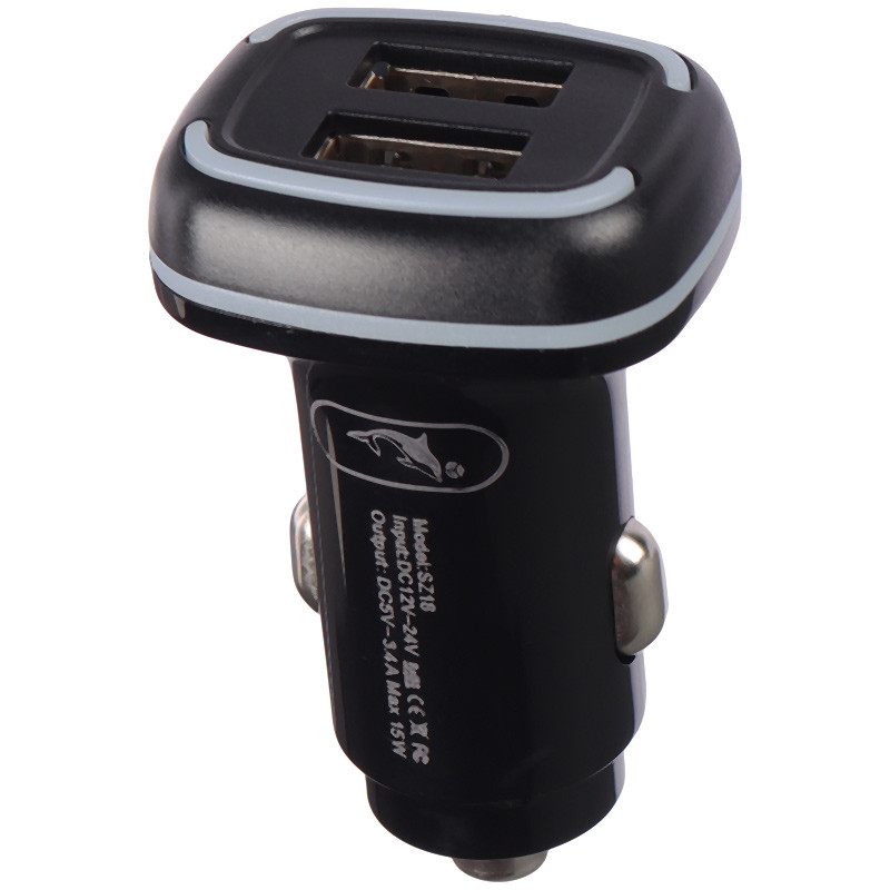 شارژر فندکی فست شارژ Sky Dolphin SZ18T 3.4A 15W + کابل تایپ سی