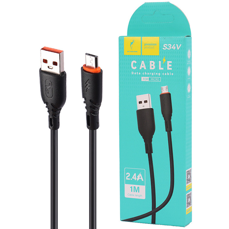 کابل میکرو یو اس بی فست شارژ Sky Dolphin S34V 2.4A 1m