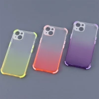 قاب ژله ای دو رنگ ضربه گیردار محافظ لنزدار iPhone 13