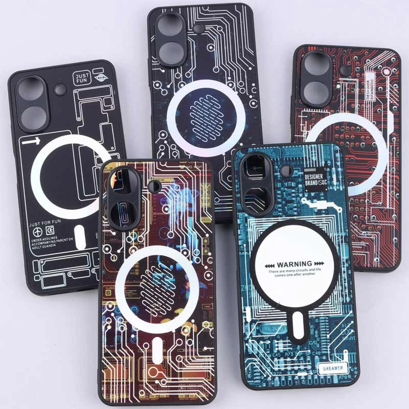 قاب PC طرحدار MagSafe محافظ لنزدار Xiaomi Redmi 13C / Poco C65