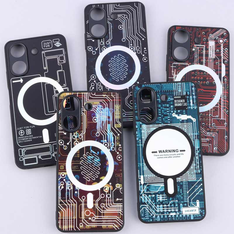 قاب PC طرحدار MagSafe محافظ لنزدار Xiaomi Redmi 13C / Poco C65