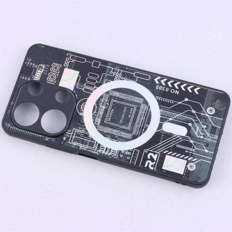 قاب PC طرحدار MagSafe محافظ لنزدار Xiaomi Redmi Note 13 4G