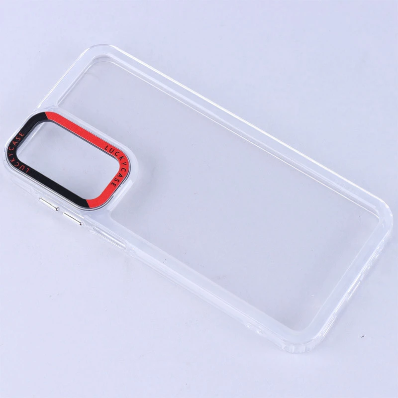 قاب PC پشت شفاف Lucky Case دور رنگی Samsung Galaxy A15