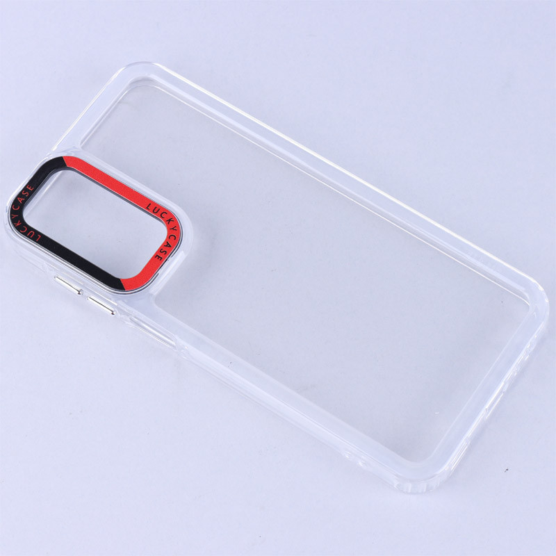 قاب PC پشت شفاف Lucky Case دور رنگی Samsung Galaxy A15