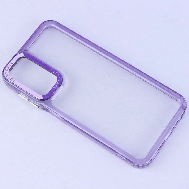 قاب PC پشت شفاف Lucky Case دور رنگی Samsung Galaxy A15